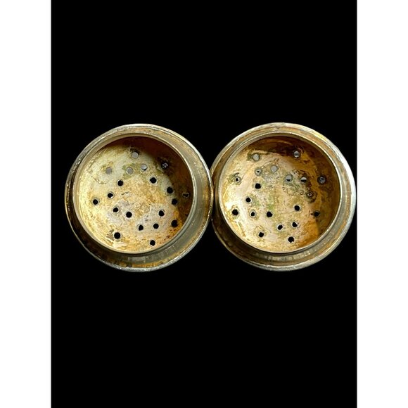 Antique KARANTI Nickel Silver Glass Bottles Salt Pepper 5pc Cruet Set SIGNED - Picture 12 of 12